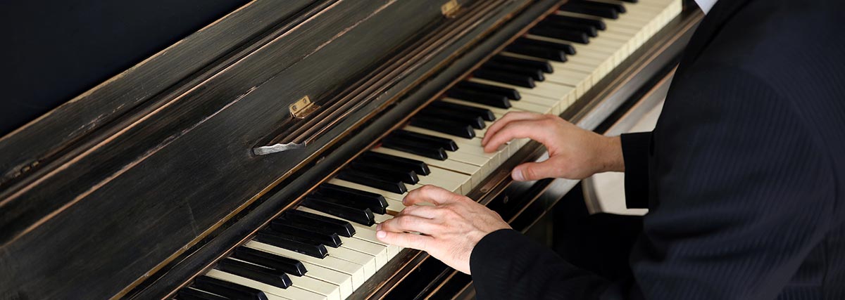 A man playing the piano