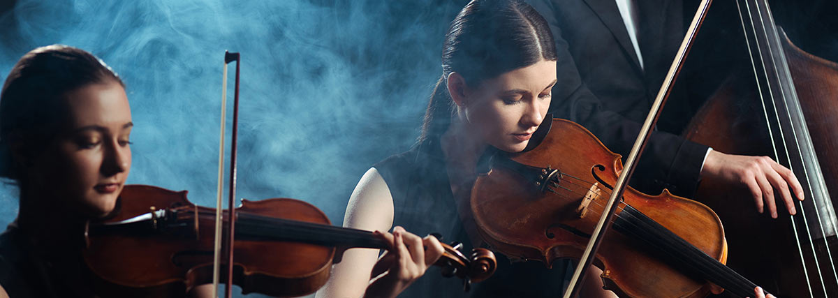 Classical musicians in performance