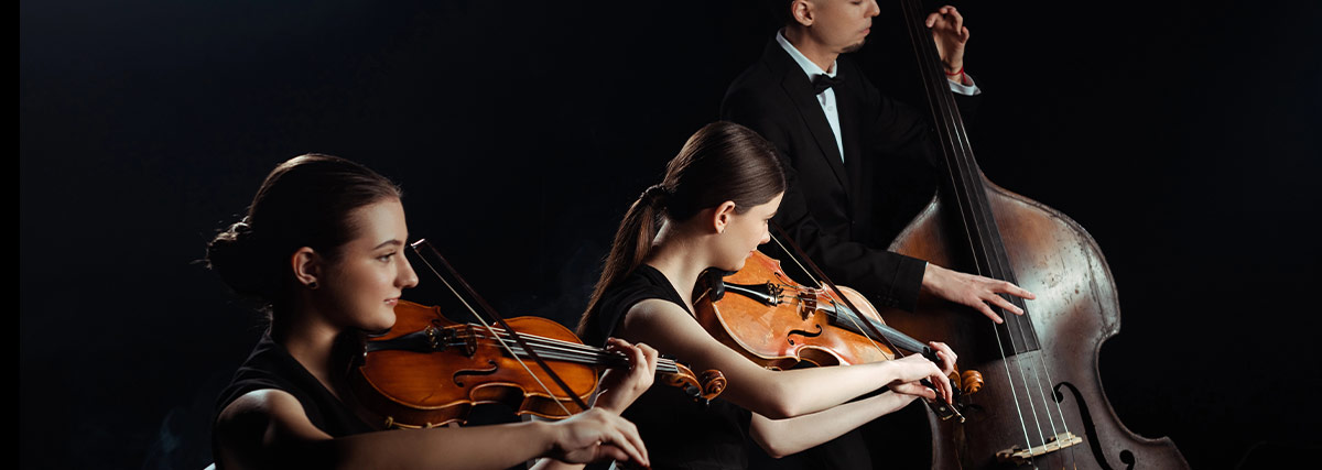 Violin and cello chamber music performance