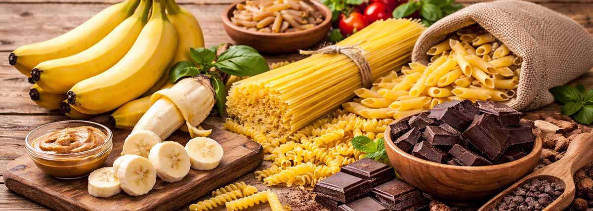 Bananas, pasta and chocolates